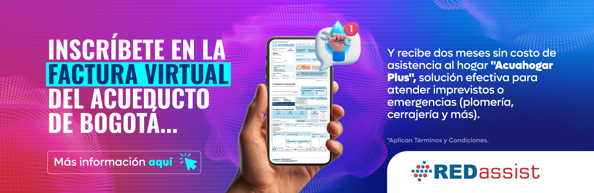 La Empresa de Acueducto y Alcantarillado de Bogotá y RED ASSIST se unen para cuidar tu hogar y proteger el planeta