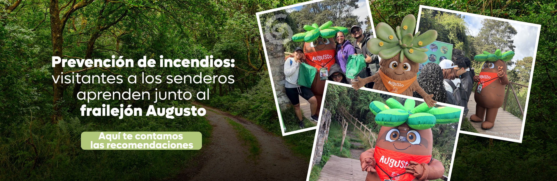 Prevención de incendios: visitantes a los senderos aprenden junto al frailejón Augusto