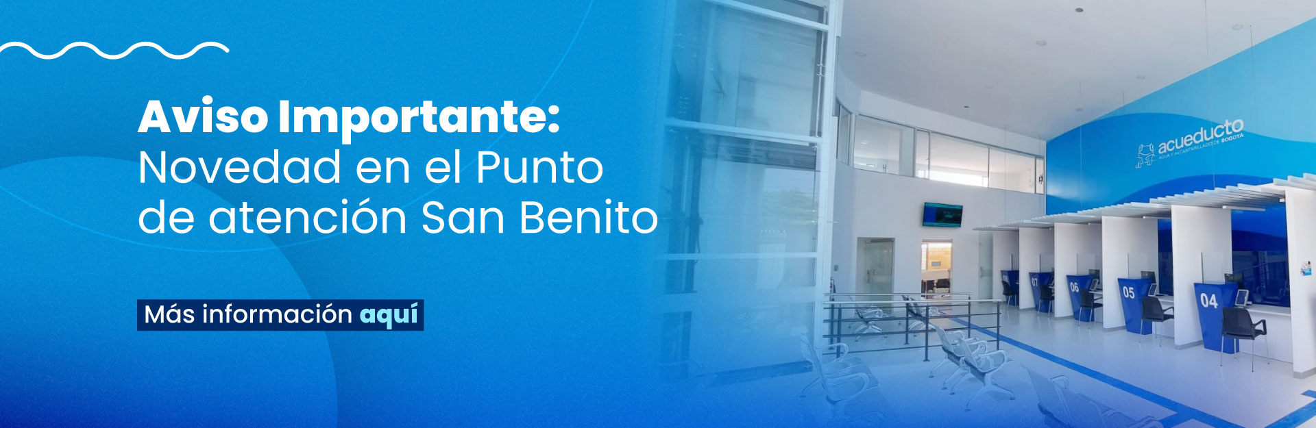 Aviso Importante: Novedad en el Punto de atención San Benito.