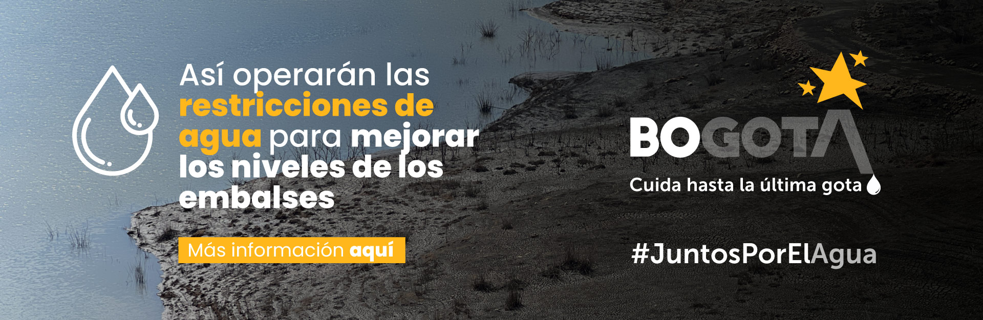 Así operarán las restricciones de agua para mejorar los niveles de los embalses