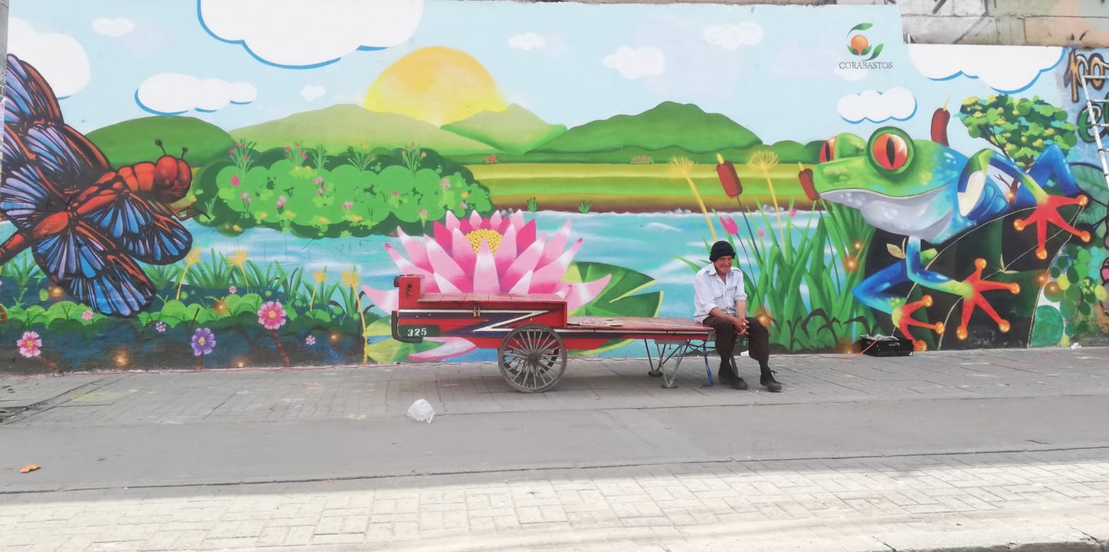 Mural alusivo al cuidado del agua embellece sector de Corabastos