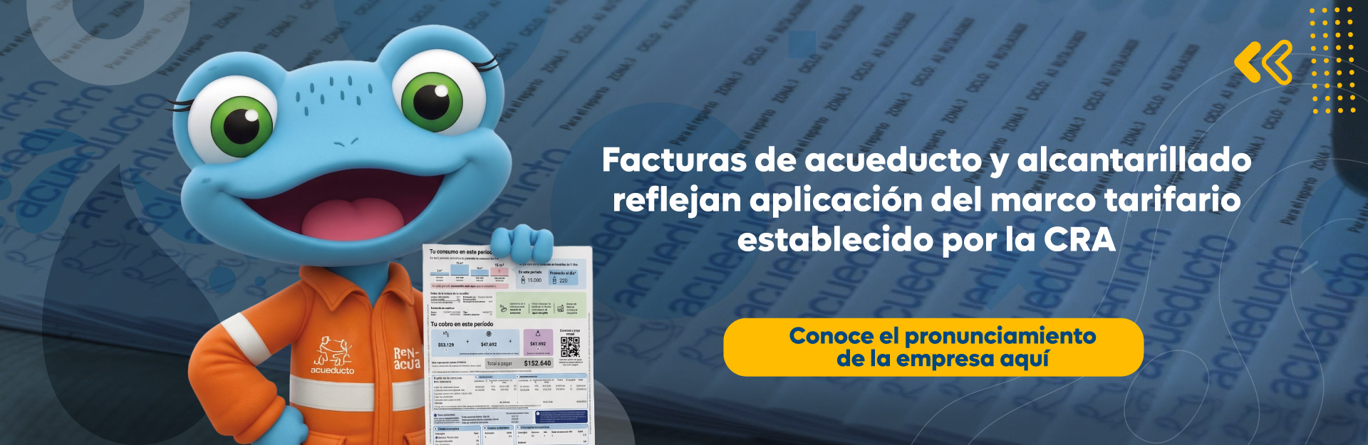 Facturas de acueducto y alcantarillado reflejan aplicación del marco tarifario establecido por la CRA
