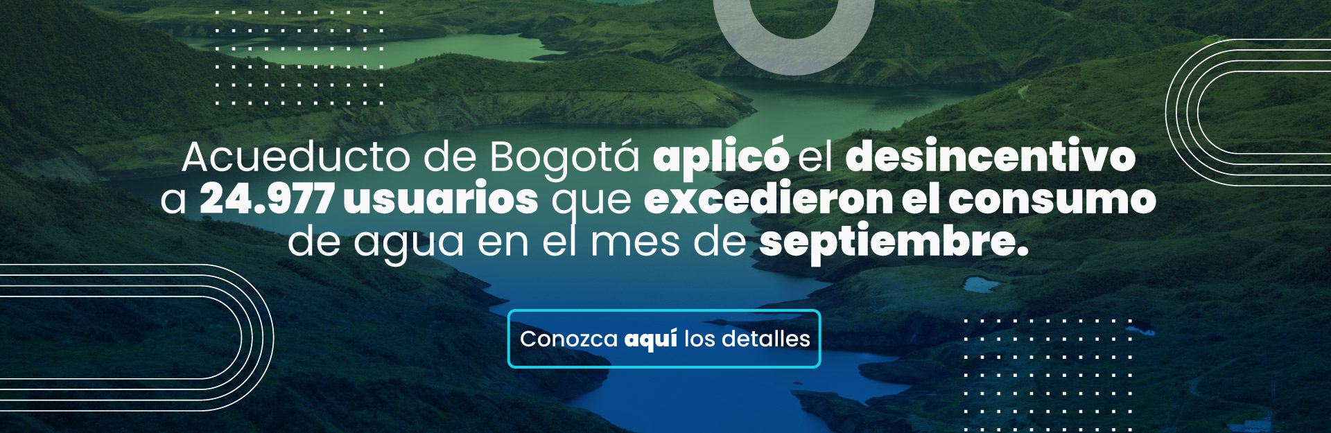 Acueducto de Bogotá aplicó el desincentivo a 24.977 usuarios que excedieron el consumo de agua en el mes de septiembre