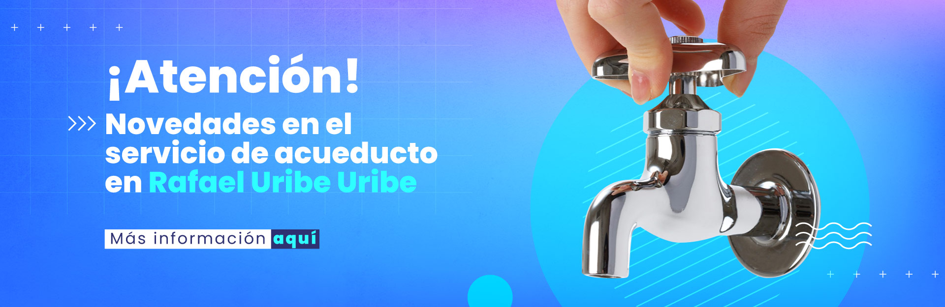 A la medianoche de hoy 27 de septiembre se inicia paulatinamente el restablecimiento del suministro de agua en 4 barrios de Rafael Uribe, luego de trabajos de reparación de tubería