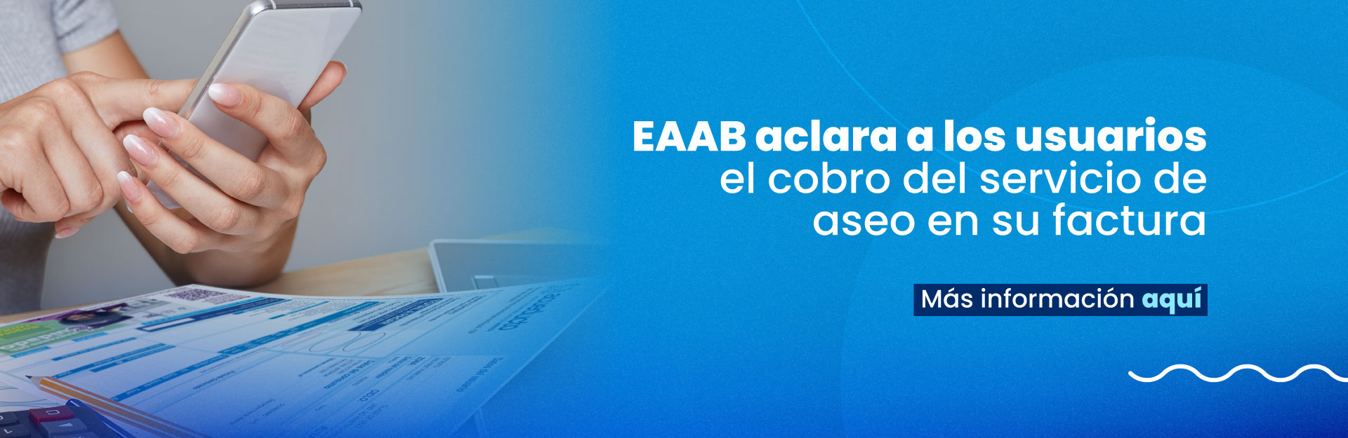 EAAB aclara a los usuarios el cobro del servicio de aseo en su factura